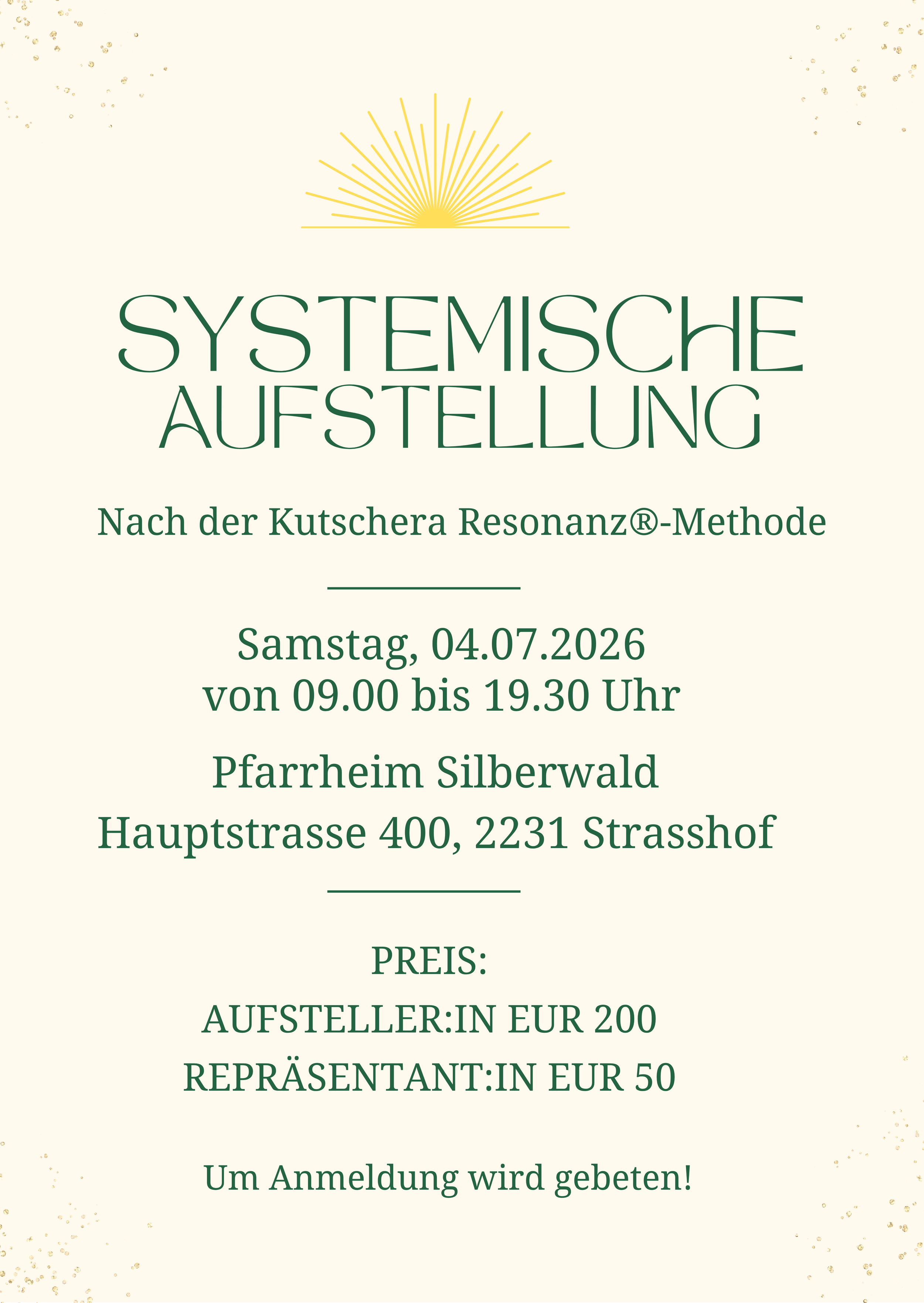 Systemische Aufstellung nach der Kutschera-Resonanz® Methode (NÖ)