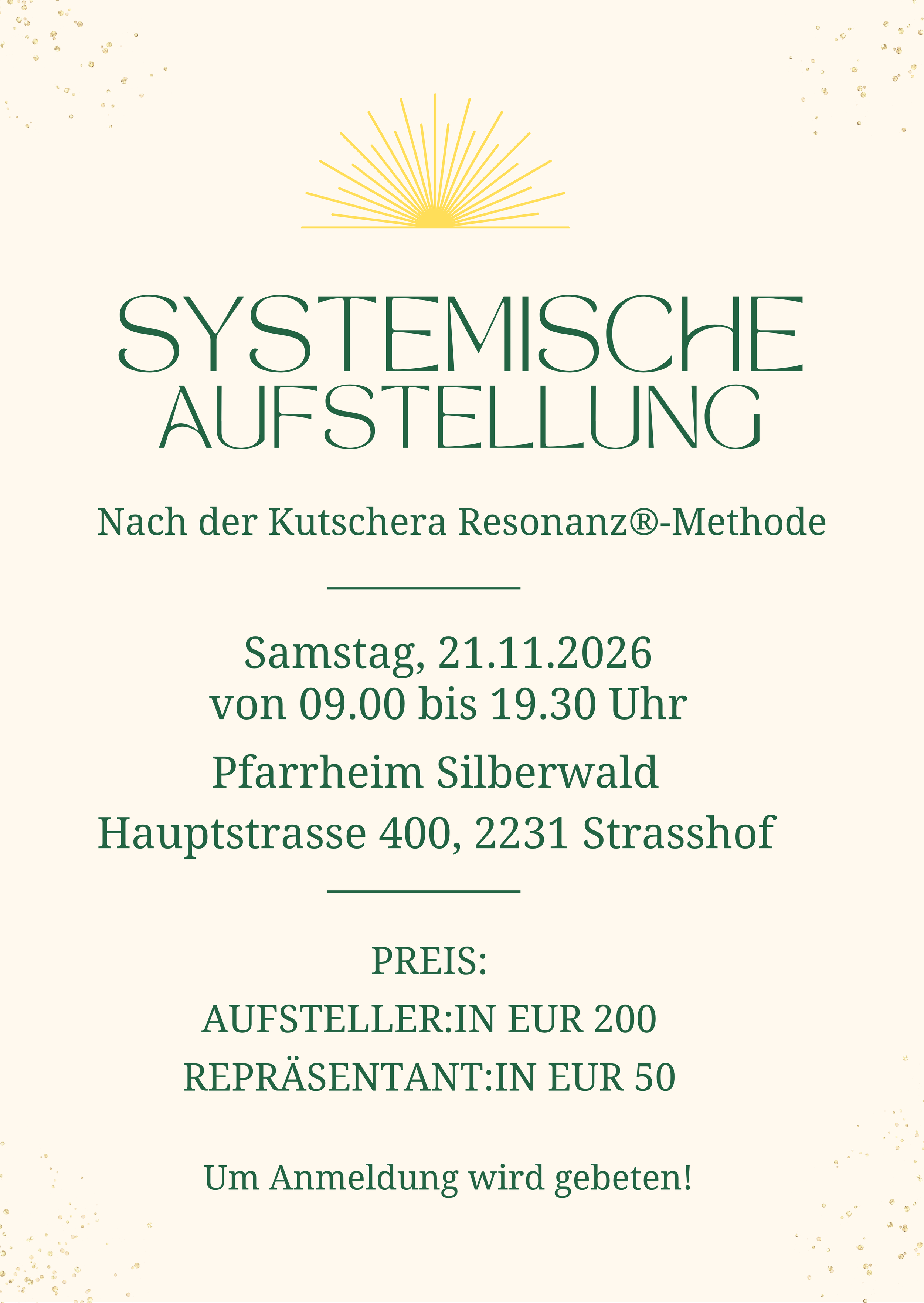 Systemische Aufstellung nach der Kutschera-Resonanz® Methode (NÖ)
