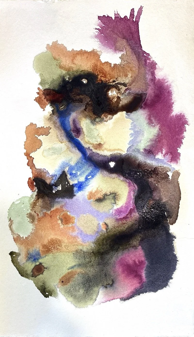 'From Deepest Earth, a Flower': 36cm x 57cm:
Homemade Botanic Ink on Handmade Paper