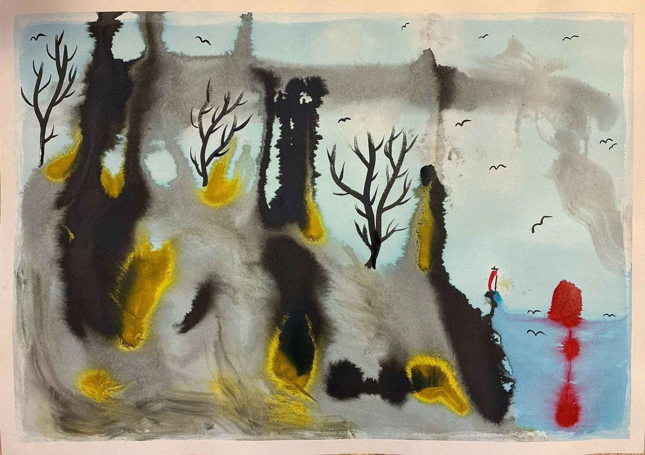 Monk Looks Out To Sea