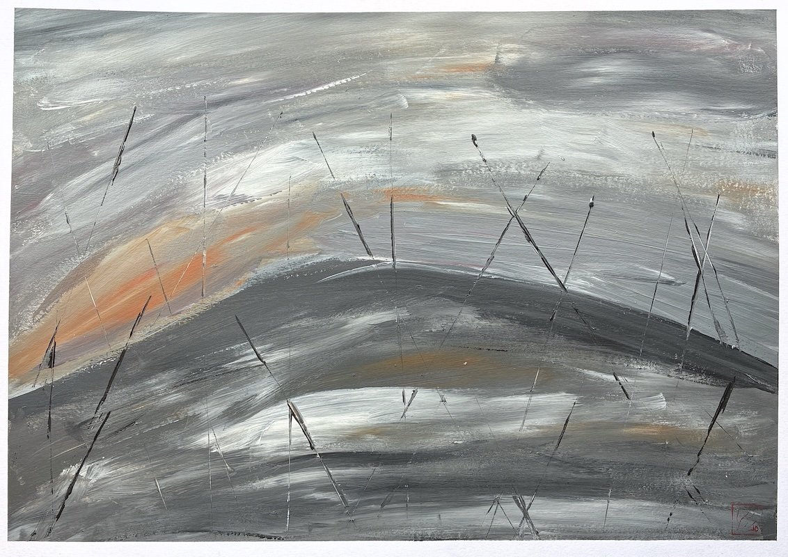 'Storm': 42cm x 30cm: Acrylic on Paper
