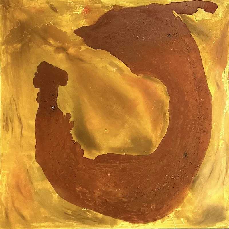 'Plan A (there's no B)': Mineral Inks on Canvas: 100cm x 100cm: Not for Sale