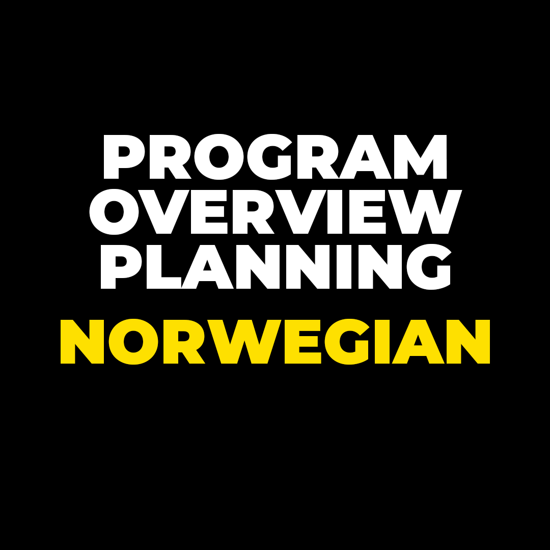 Program Overview Planning | Norwegian