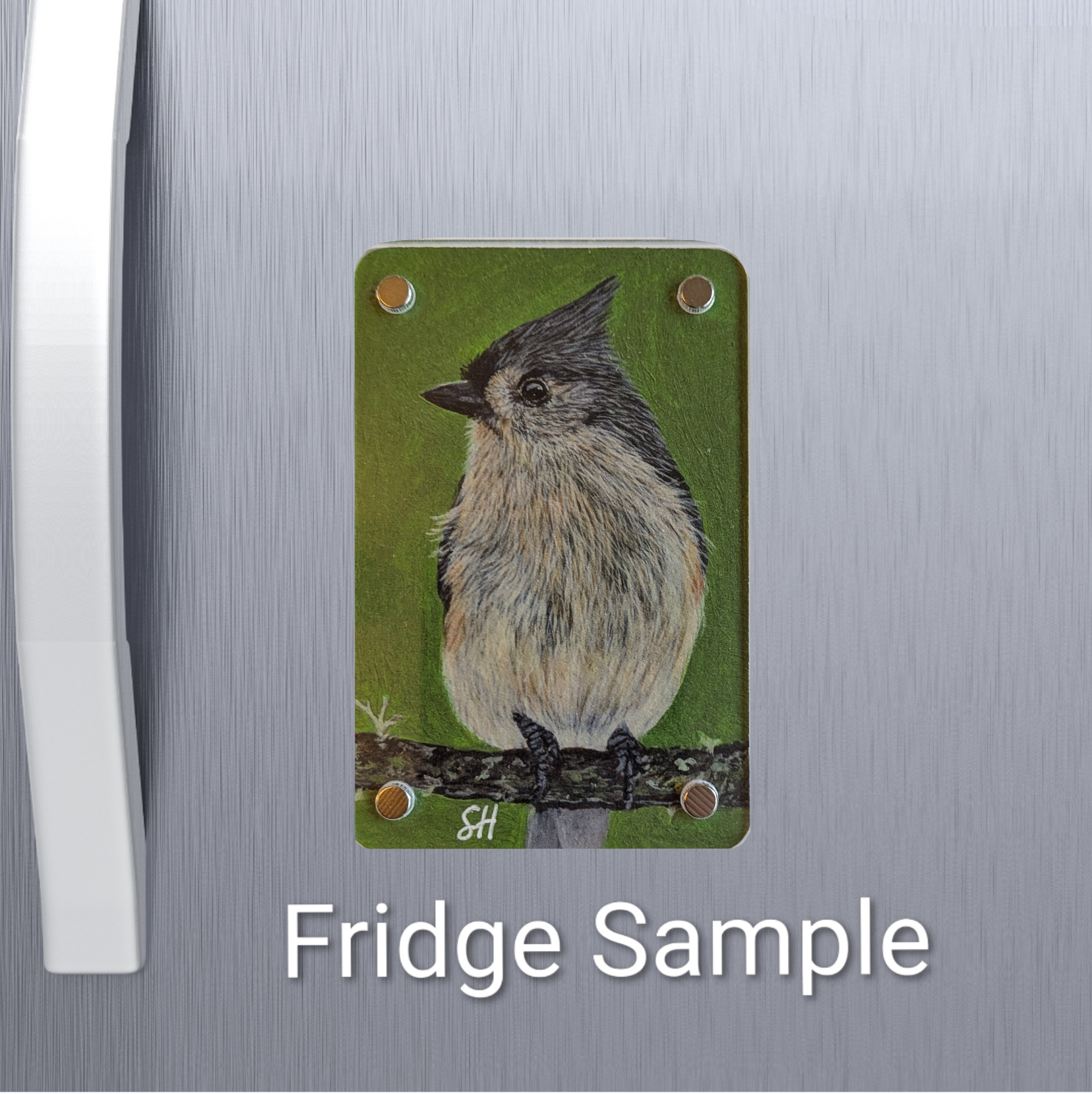 Tufted Titmouse Mini Art  Magnet (Limited to 50)