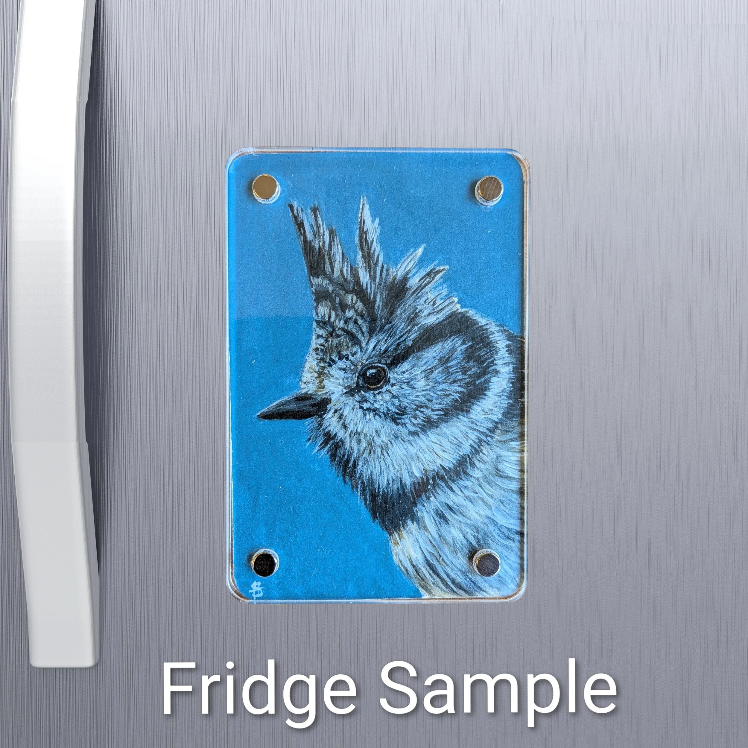 Crested Tit Mini Art Magnet (Limited to 50)