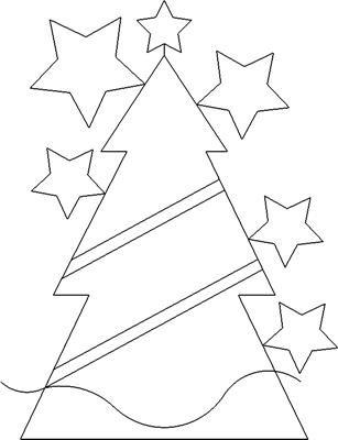 Christmas tree and stars