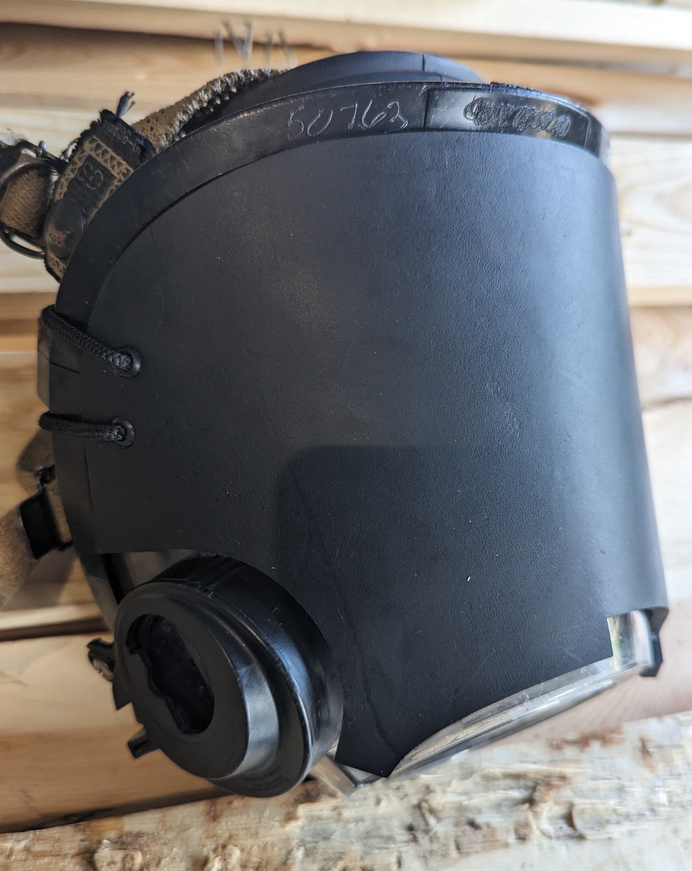 Firefighter SCBA Leather Mask Cover/ Blackout Mask without a backstrap for Scott C5 Mask (black)