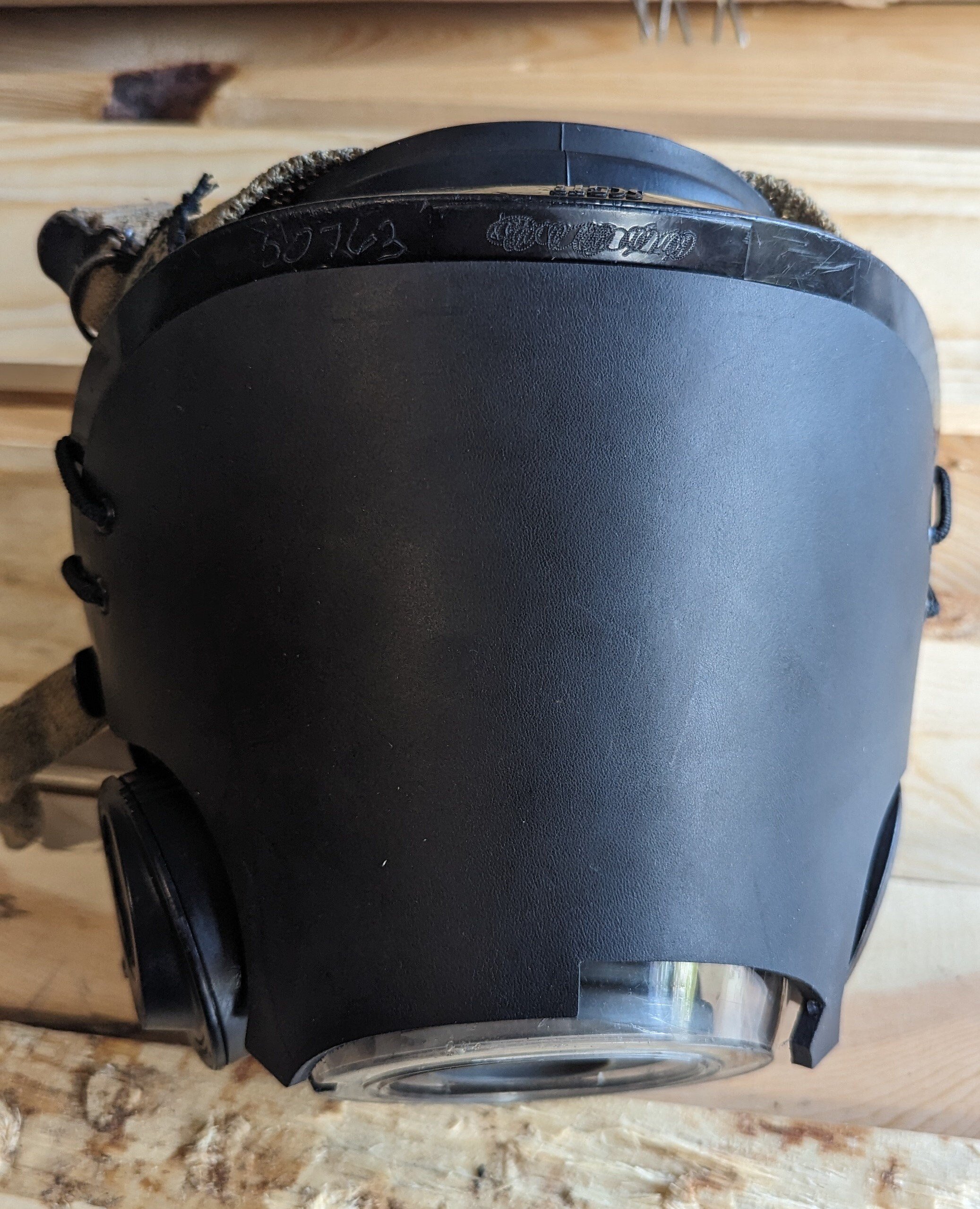 Firefighter SCBA Leather Mask Cover/ Blackout Mask without a backstrap for Scott C5 Mask (black)