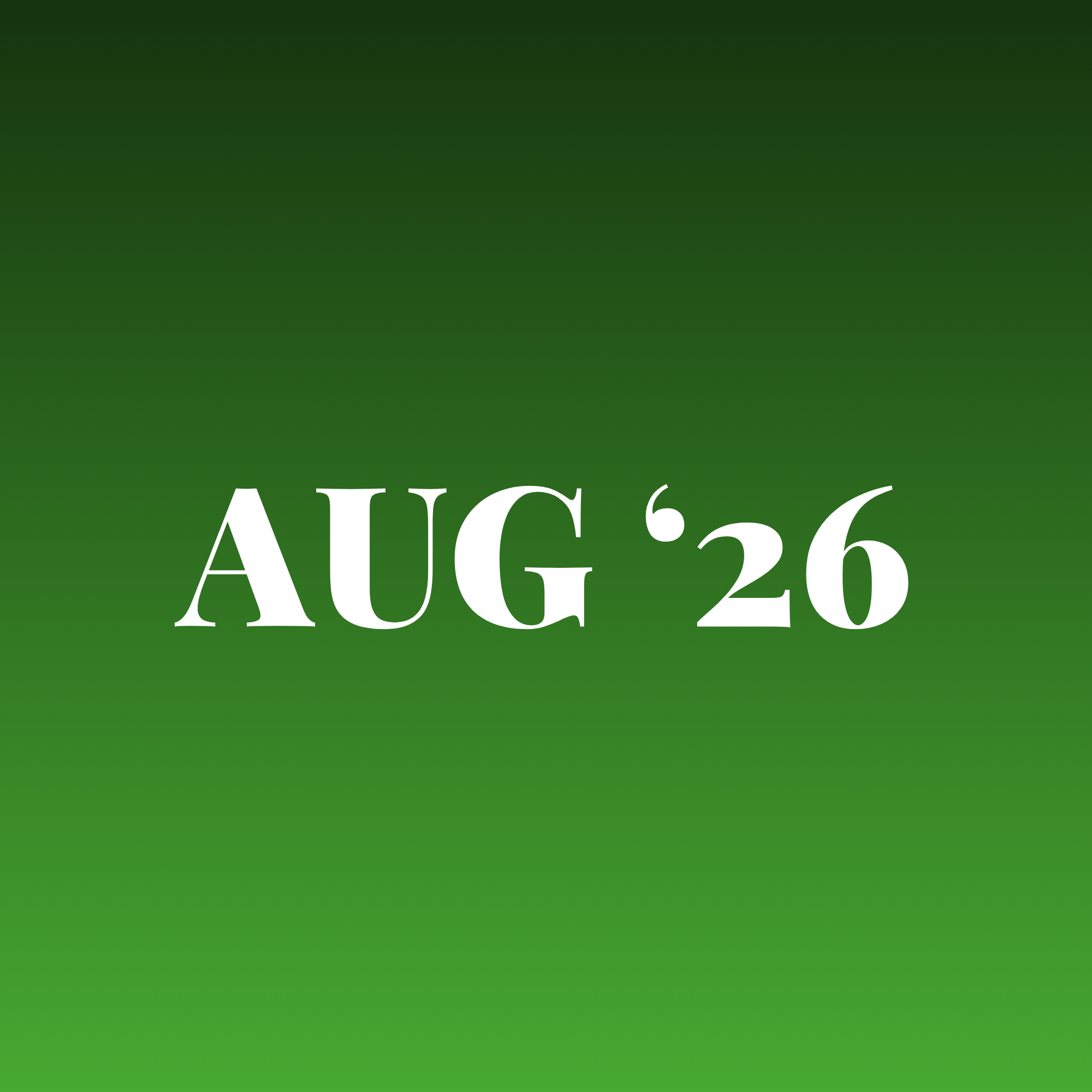 August 2026 - Member Newsletter