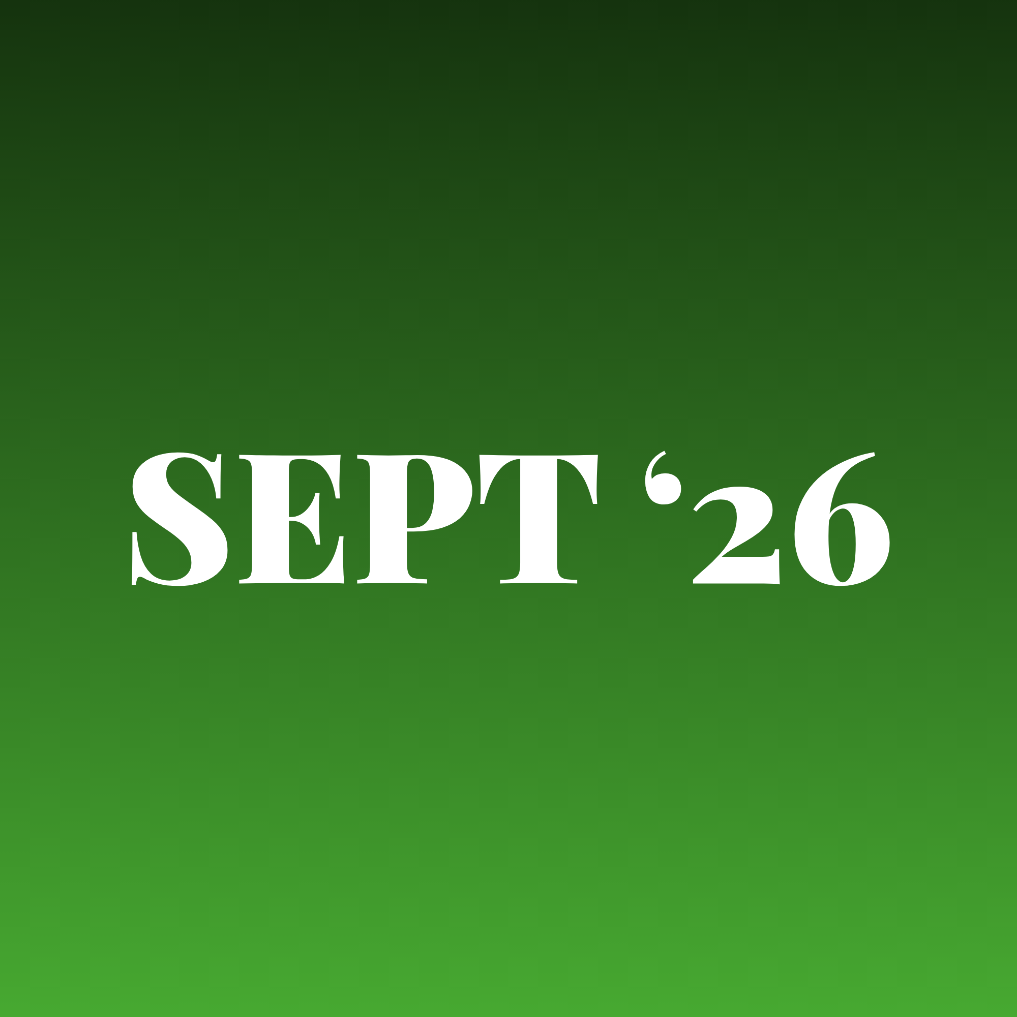 September  2026 - Member Newsletter