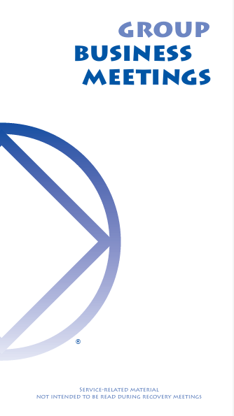 Na Information Pamphlet titled 'Group Business Meetings'