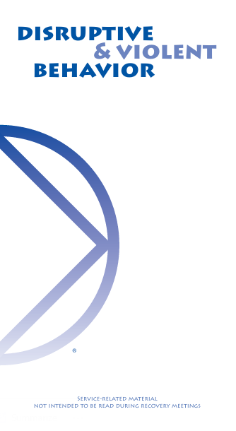 Na Information Pamphlet with the title 'Disruptive & Violent Behavior'