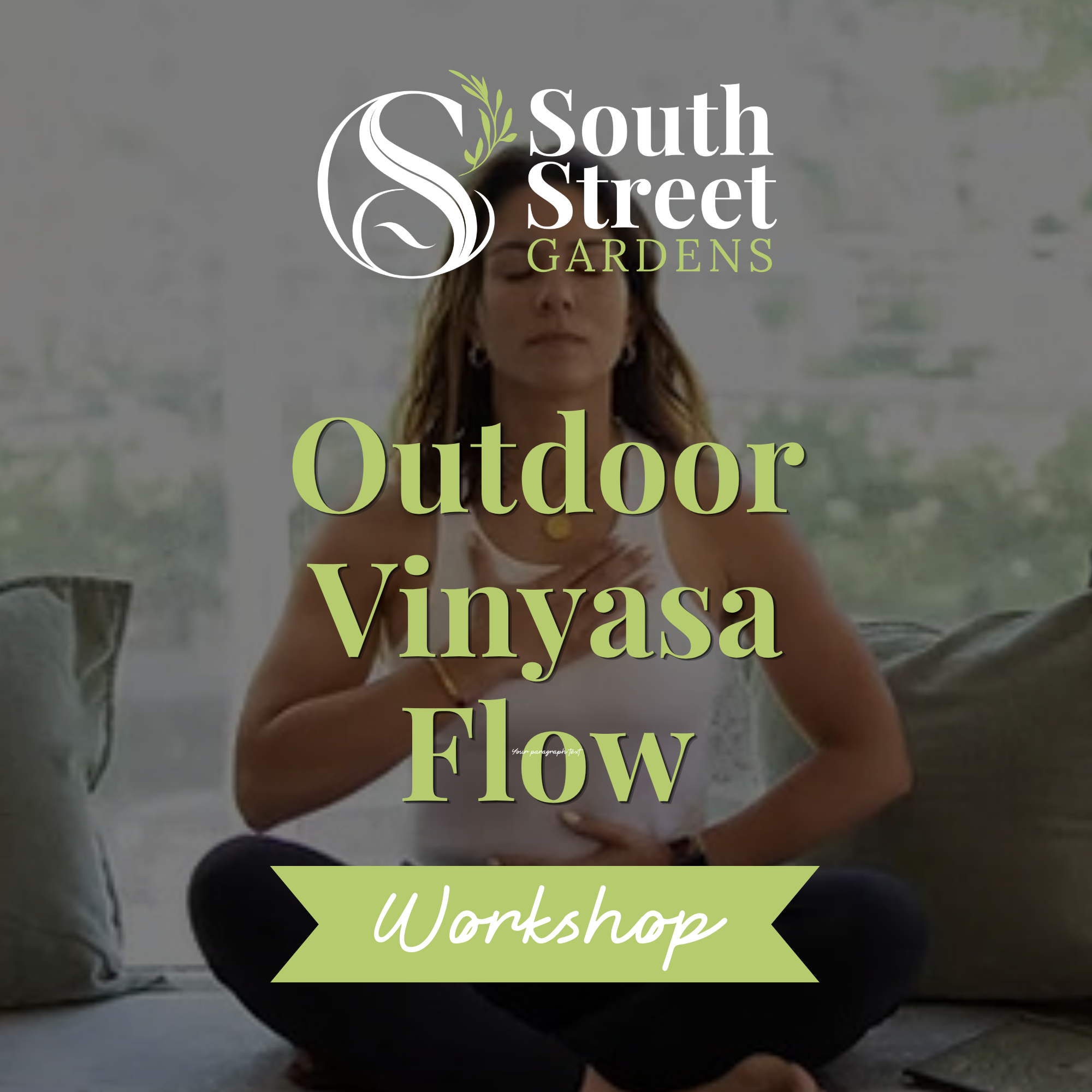 Outdoor Nourishing Vinyasa Flow Yoga Workshop - Friday, October 23, 2026, 9:30am - 10:30am