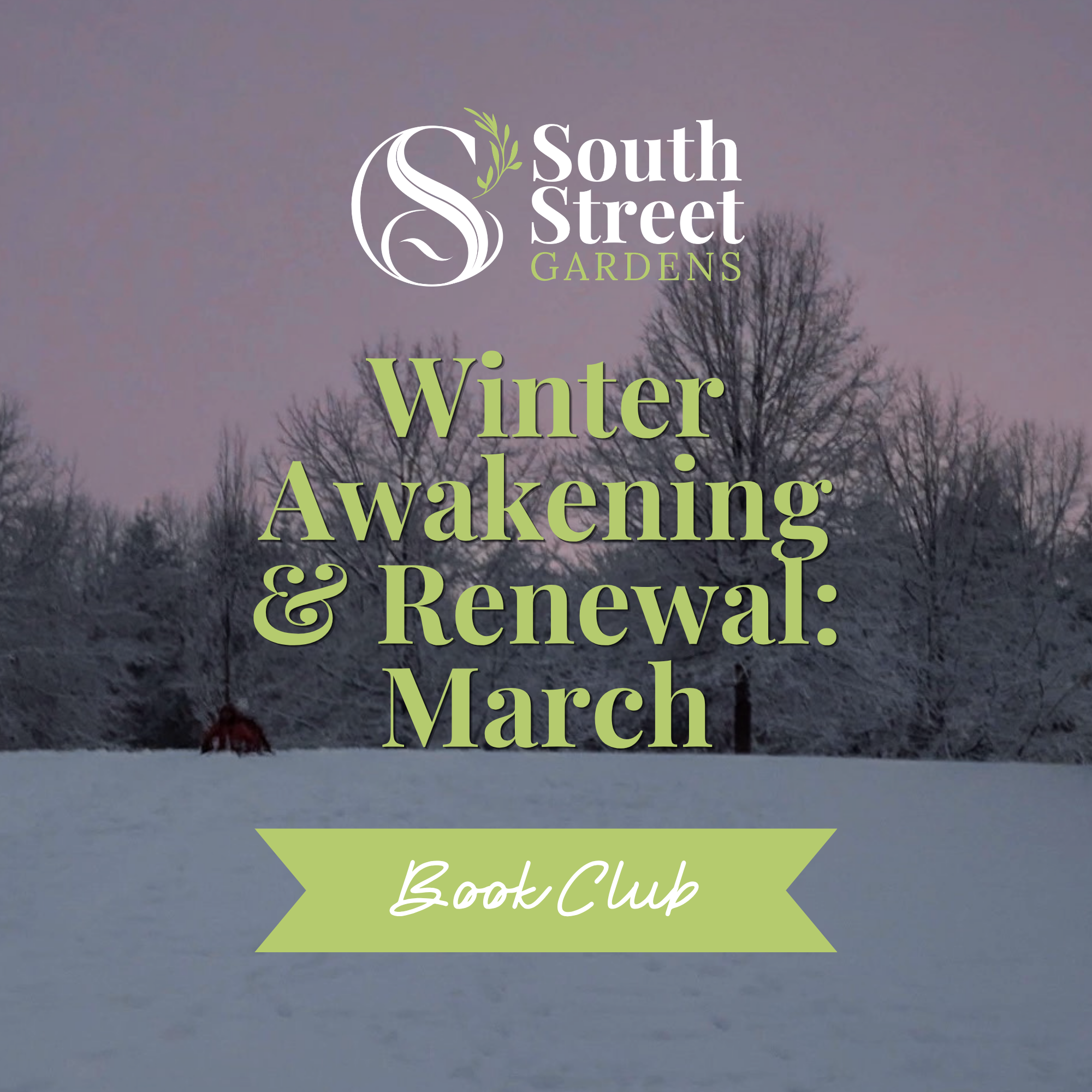 March Book Club: Winter Awakening & Renewal - Thursday, March 11, 6:30pm - 8:30pm