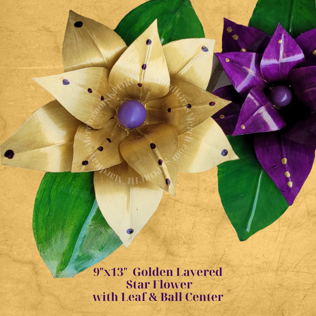 SKPartNOLAhousefloatflower12ingoldenLayeredStarleaf.png