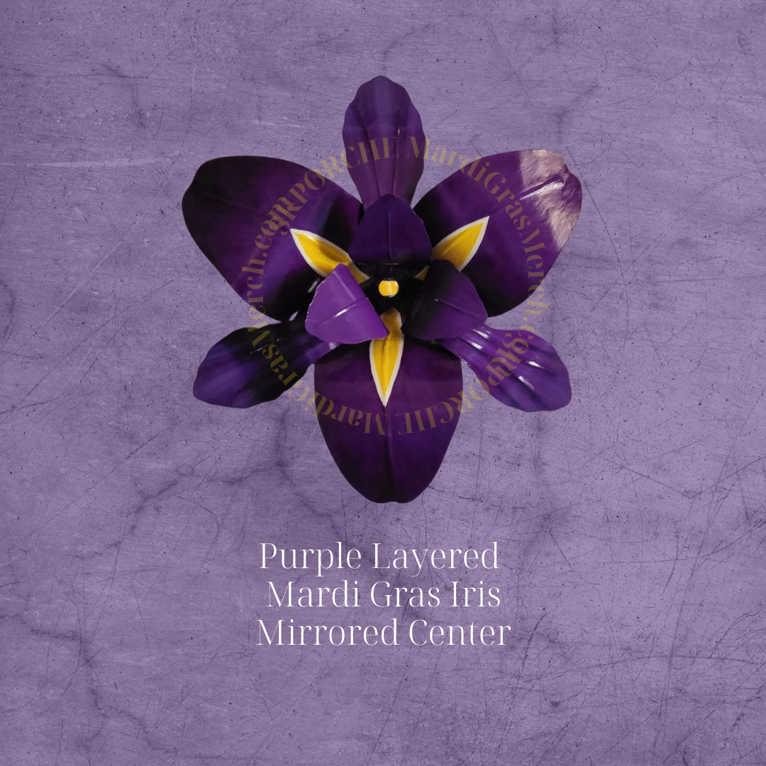 Mardi Gras Iris Mirrored Center