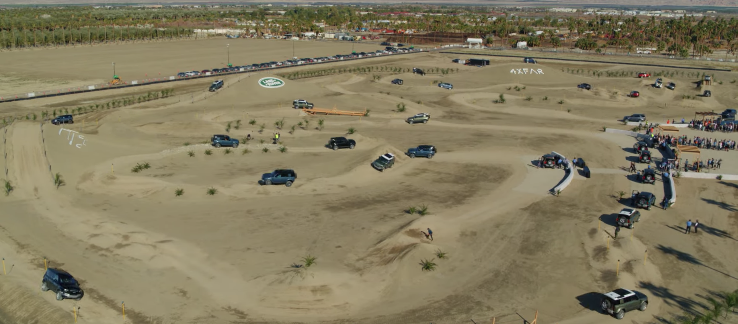 The team from Land Rover Experiences sculpted an empty field into 15-acres of stomach-dropping moguls, punishing inclines, and once-in-a-lifetime test drives for fans of the new Defender.