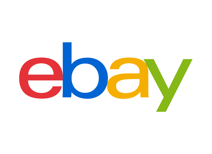 The eBay logo in red, blue, yellow, and green letters on a white background.