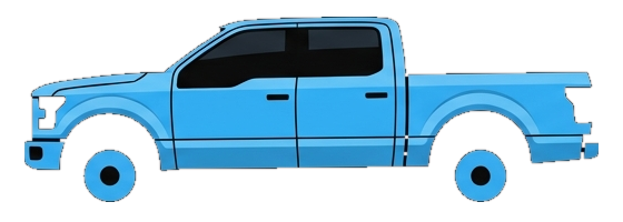 Full-size truck side profile