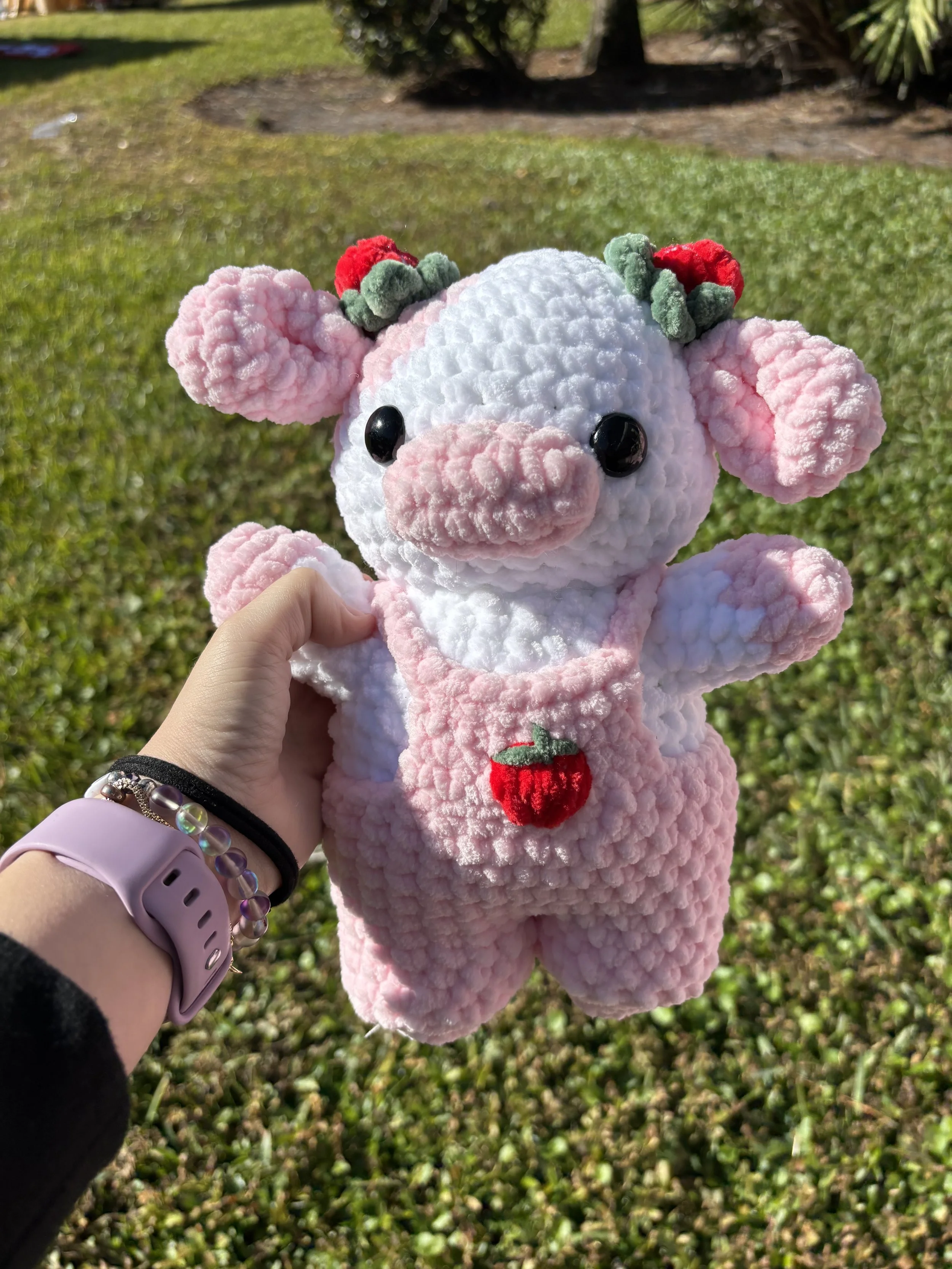 Crochet Strawberry Cow NEW!!