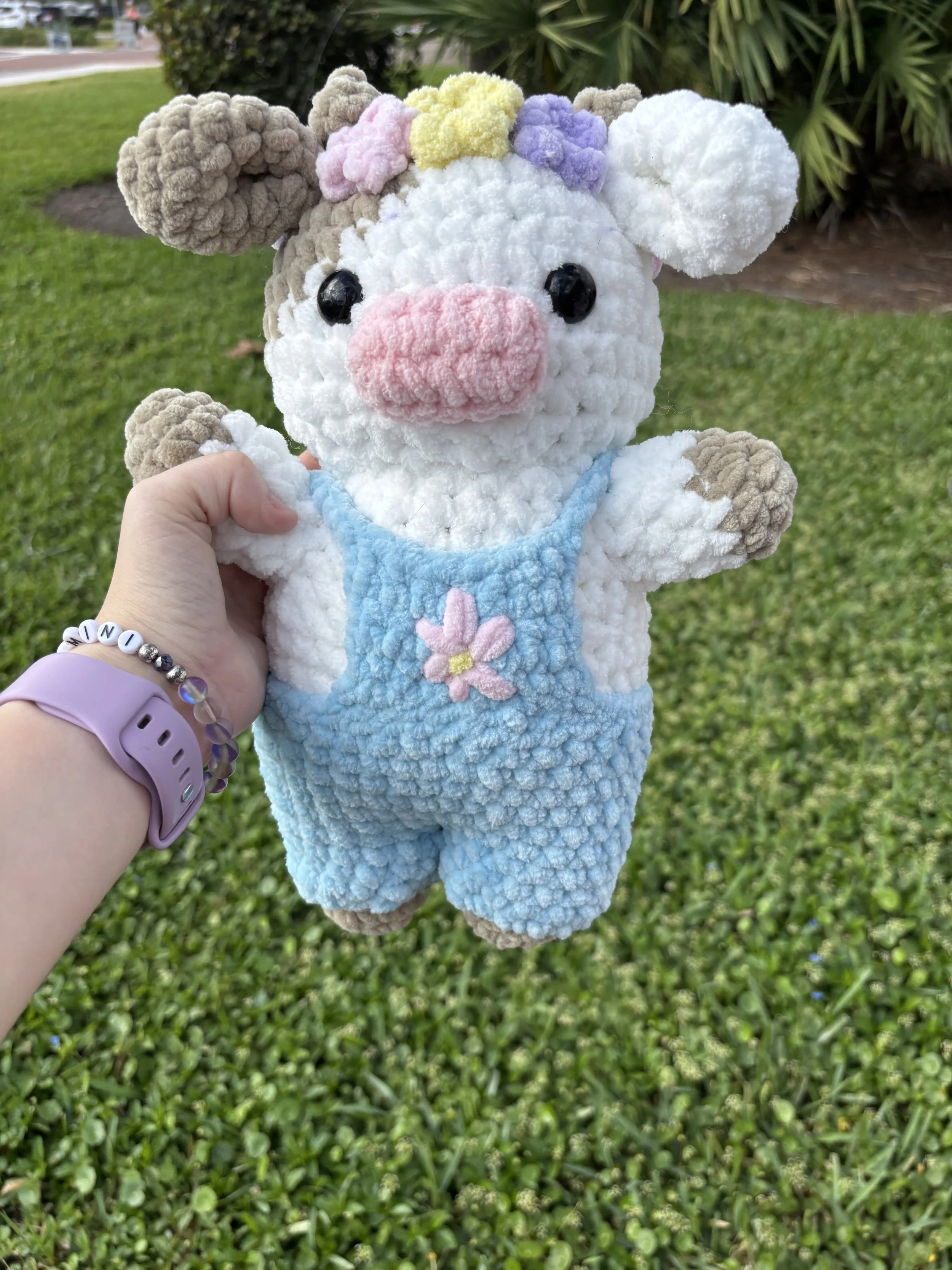 Crochet Flower Crown Cow