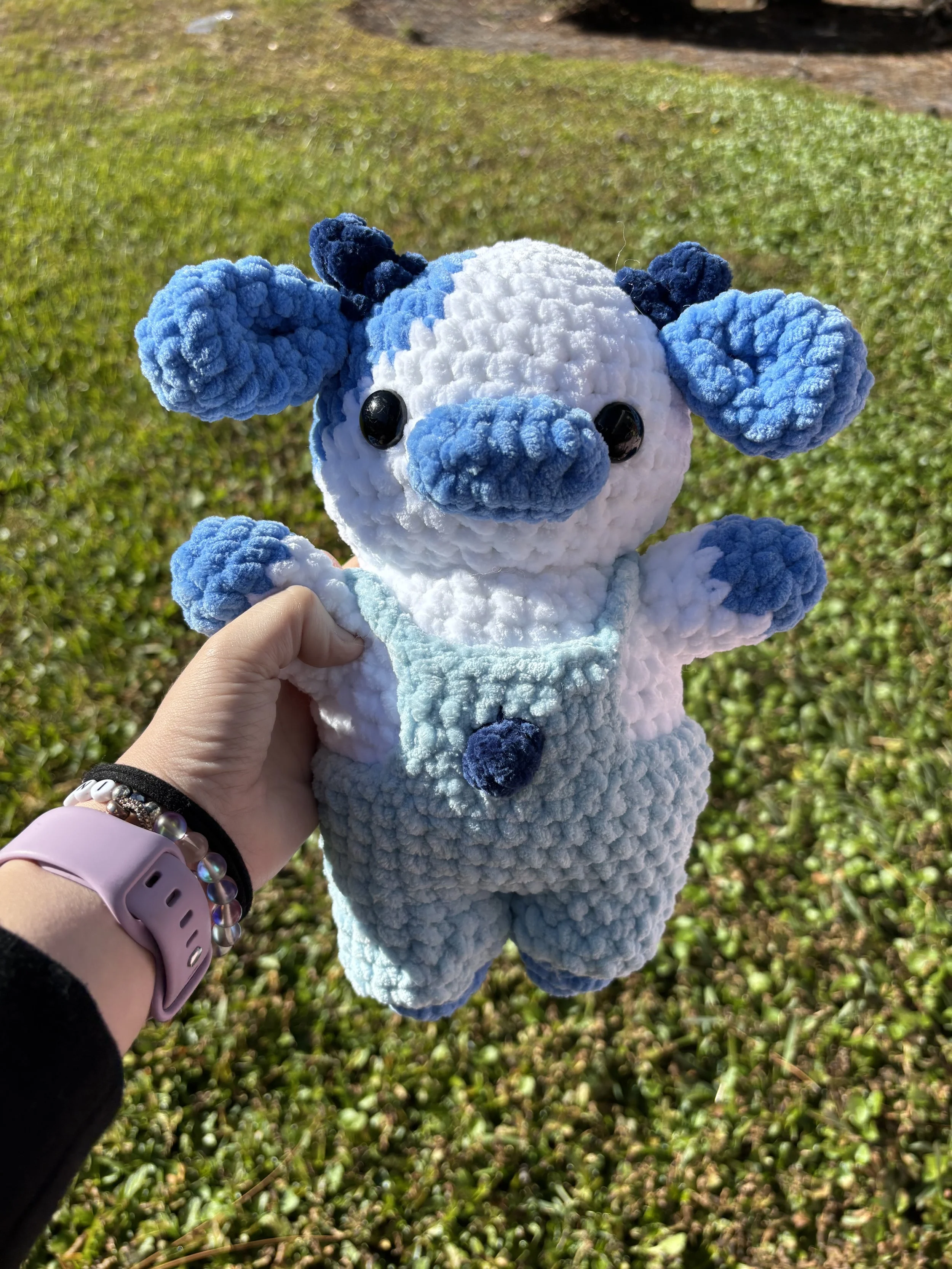 Crochet Blueberry Cow NEW!!