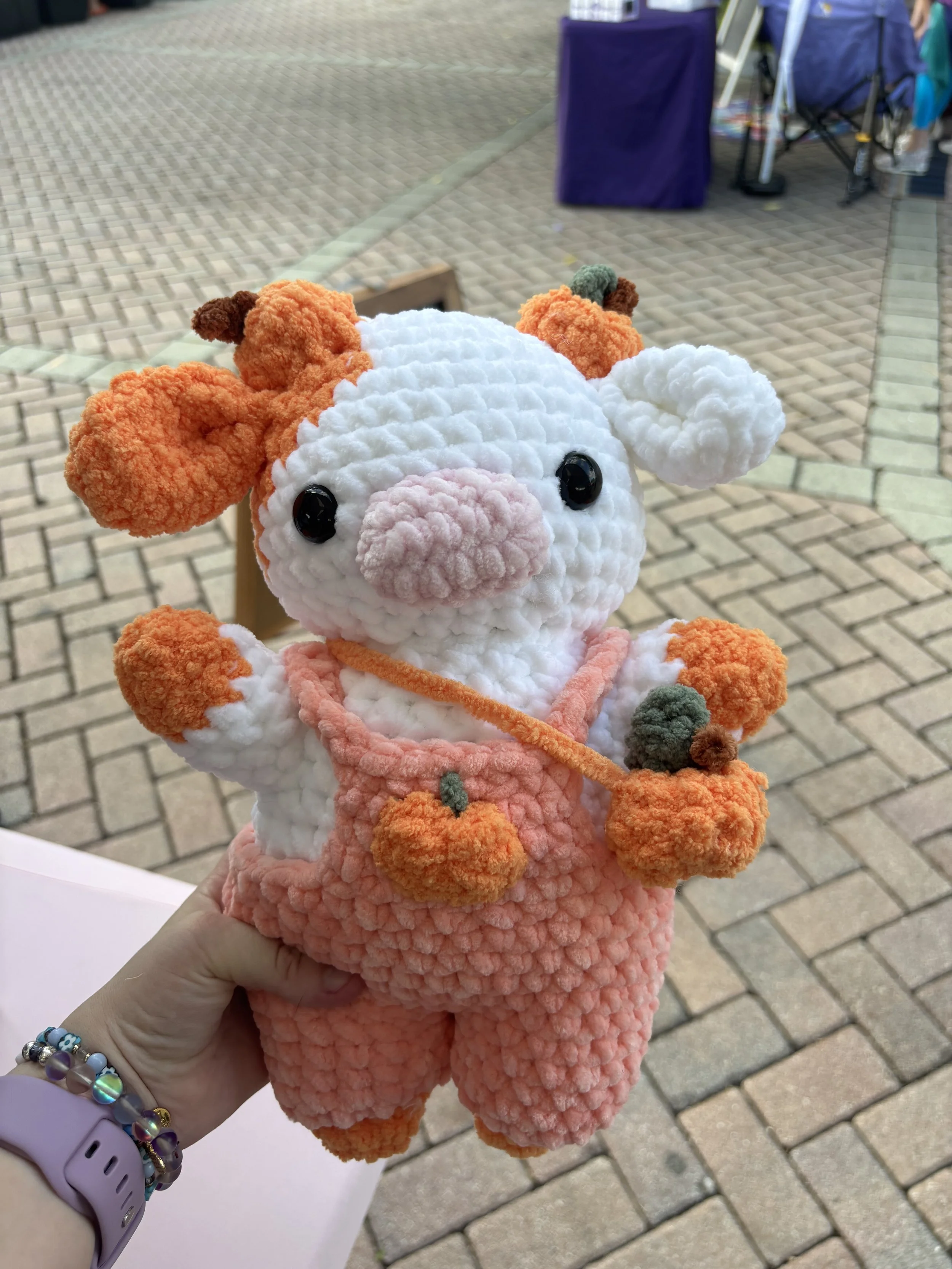 Crochet Pumpkin Cow
