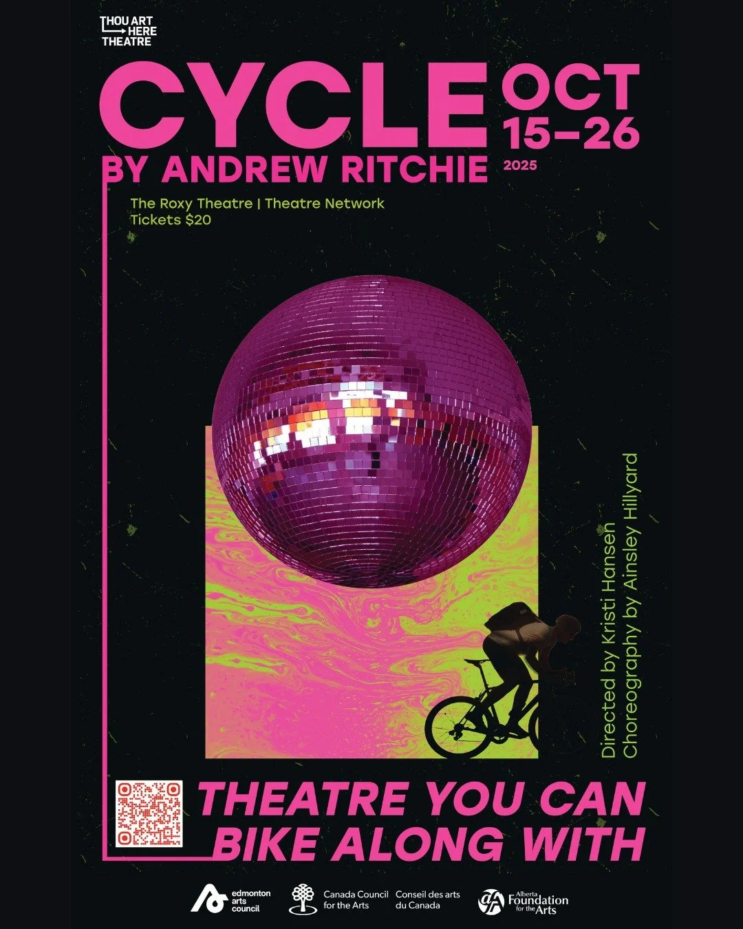🚲 Edmonton is a city of cyclists, and we hope to see all of you at Cycle (Oct 15&ndash;26 at the Roxy Theatre)! 💛

A huge thank you to the incredible bike shops and organizations who&rsquo;ve helped spread the word and put up posters for the show. 