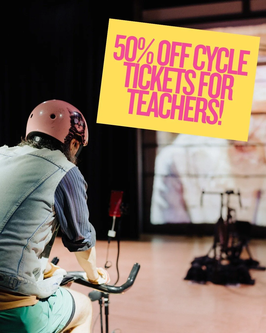 TEACHERS! We see you. We support you. ❤️

While you&rsquo;re waiting on a new contract, we want to help in a small way. From now until Oct 26, teachers get 50% off tickets to CYCLE at the Roxy Theatre @roxy124street 

🎟️ Just use promo code TEACH on