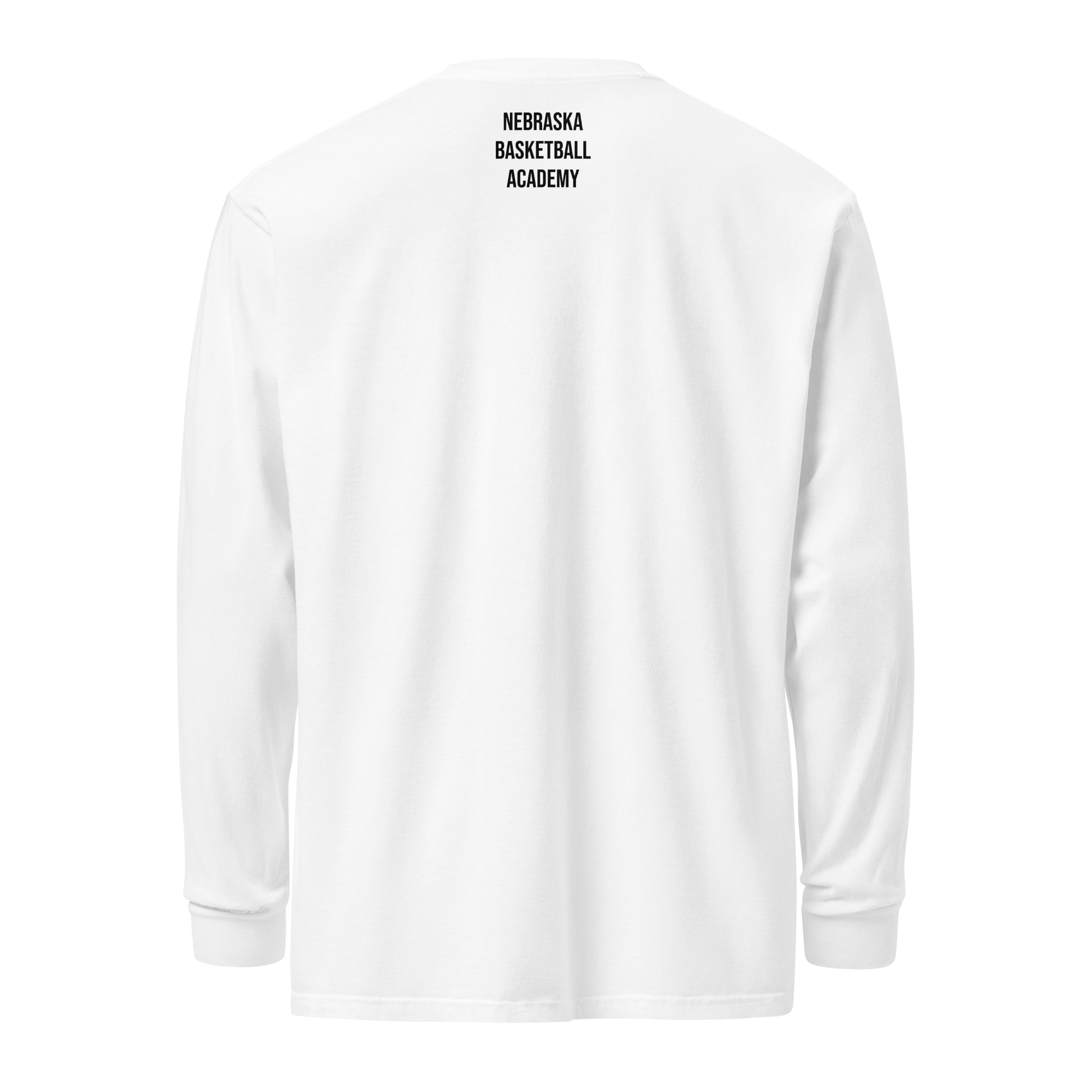 Black on White NBA Heritage Ball Adult Long Sleeve Shirt