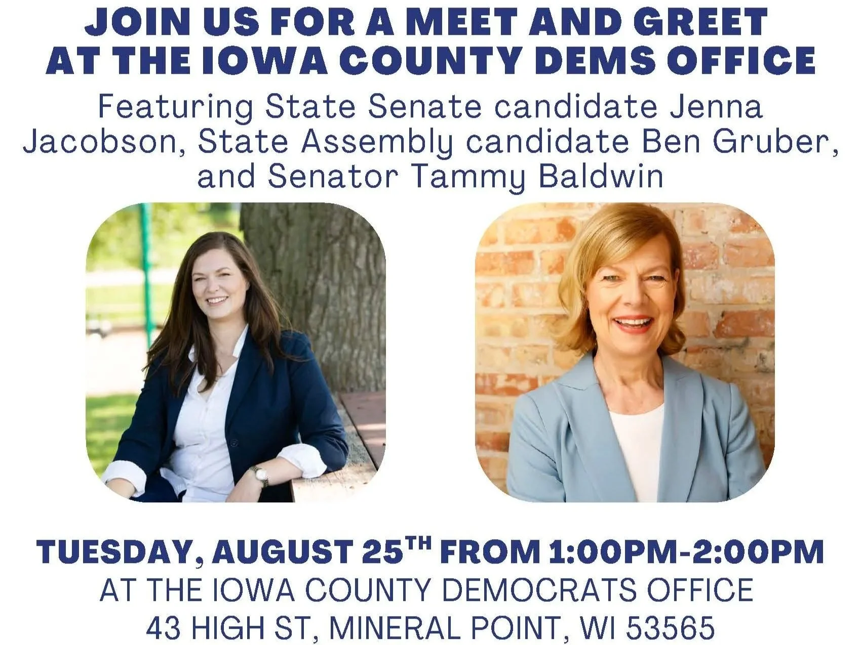 Join Senator Tammy Baldwin in supporting Jacobson & Gruber
