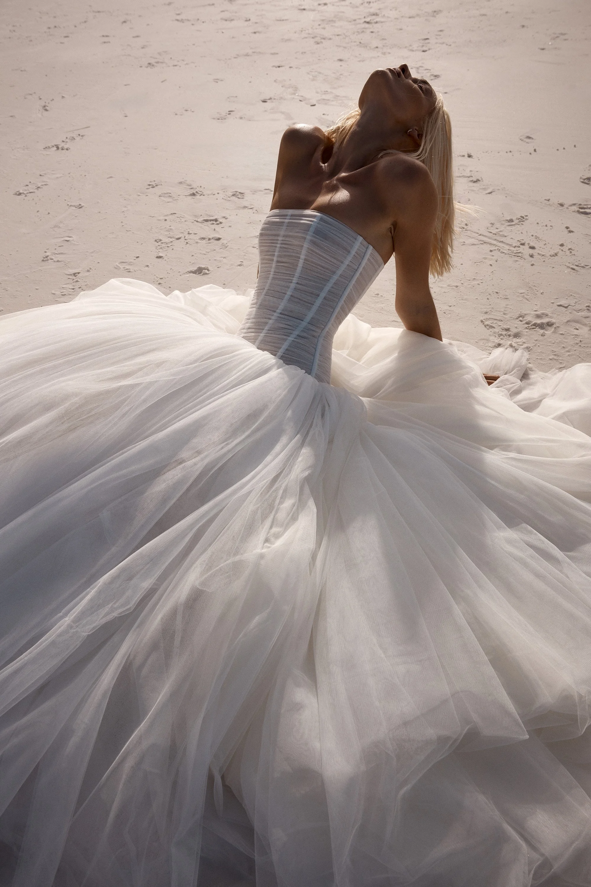 Modern bride in kyha wedding dress san antonio