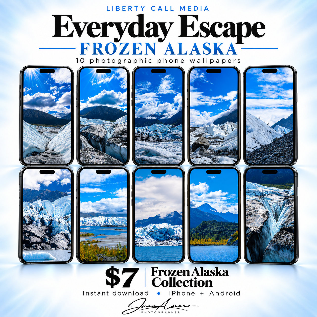 Everyday Escape: Frozen Alaska Phone Wallpaper Collection