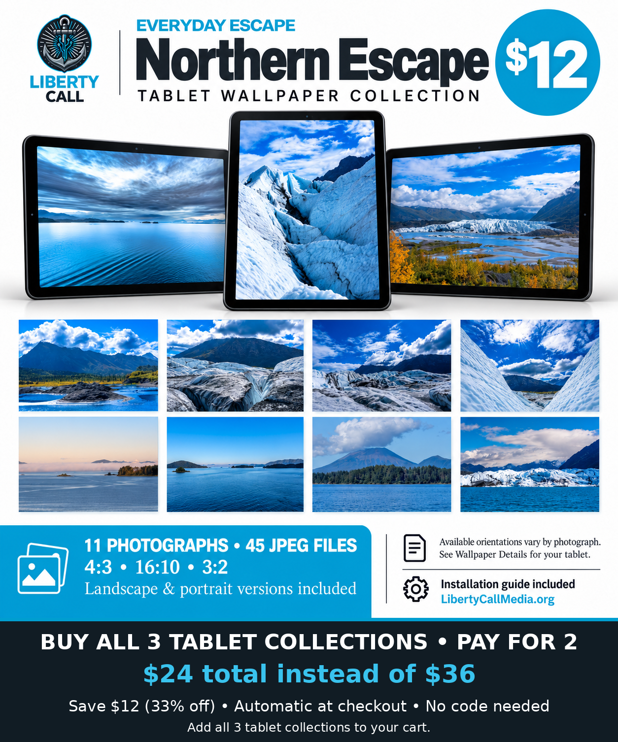 Everyday Escape — Northern Escape Tablet Wallpaper Collection