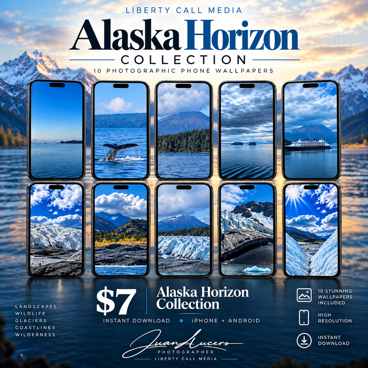 Everyday Escape: Alaska Horizon Phone Wallpaper Collection