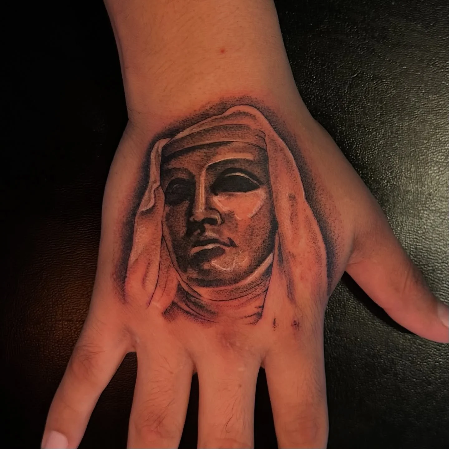 Baldwin IV - The Leper King
I love when clients give me the opportunity to tattoo their meaningful ideas. The lore is crazy! 
.
.
.
.
.
.
.
#fresnotattoos #559ink #559tattoos #theleperking