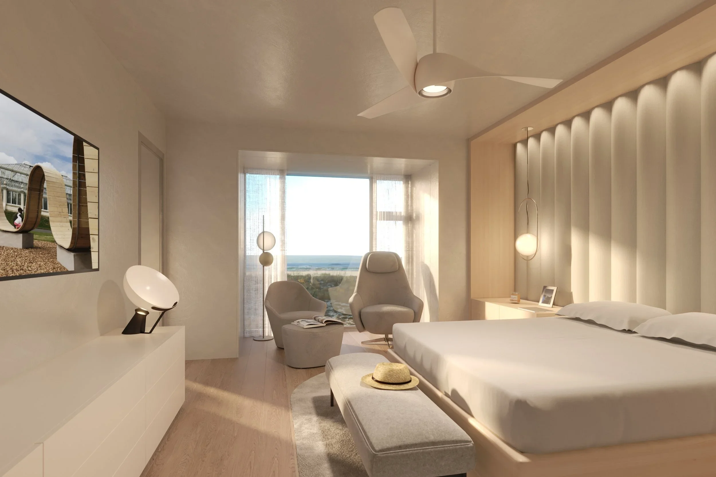 A Multi-Sensory Sanctuary for Rest at the East Coast Oceanfront Residence by Symbiotic Living