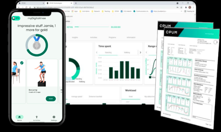 Digital Knee® App, Digital Knee® Reports, Digital Knee® Clinician Portal