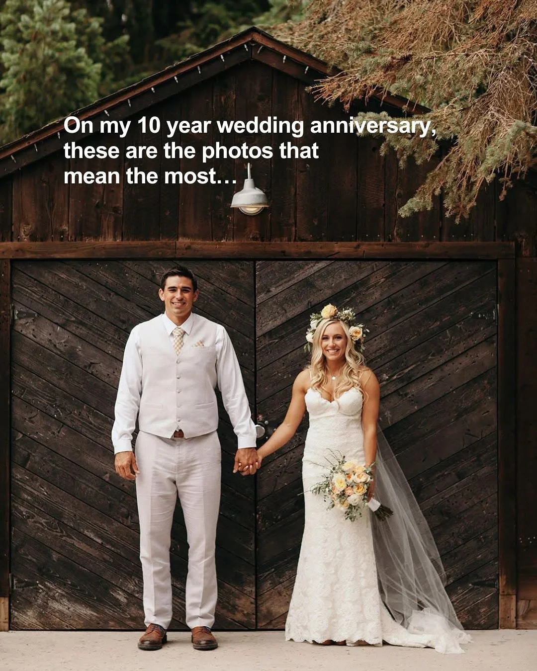Today is our 10 year wedding anniversary. Last night, after our babies fell asleep, I scrolled through our wedding photos. I knew I wanted to post some today. 

After I spent time going through the gallery, I caught myself surprised by the photos I w