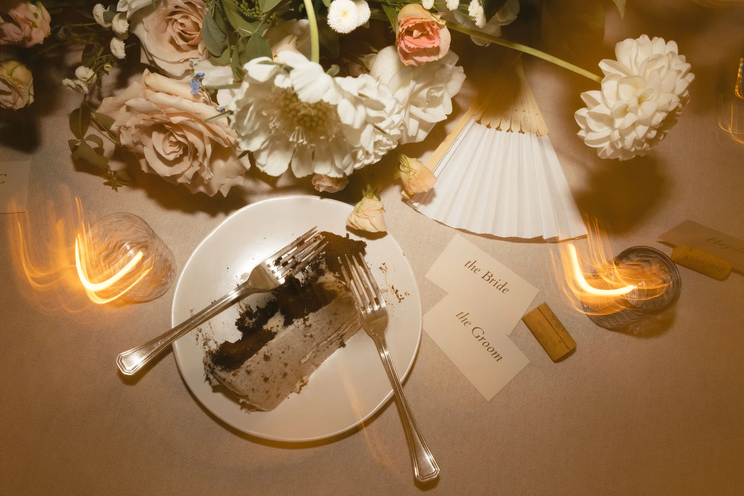 late night details at a woodinville winery wedding