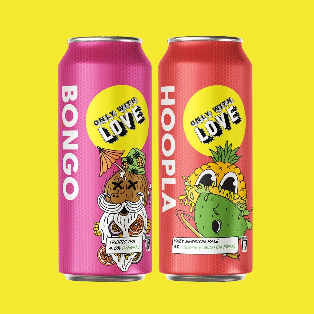 Illustrations For Only With Love beer packaging