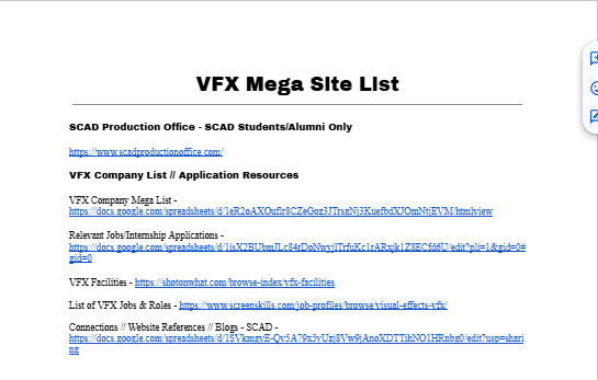 CALEB STOVALL’S VFX MASTER DOC