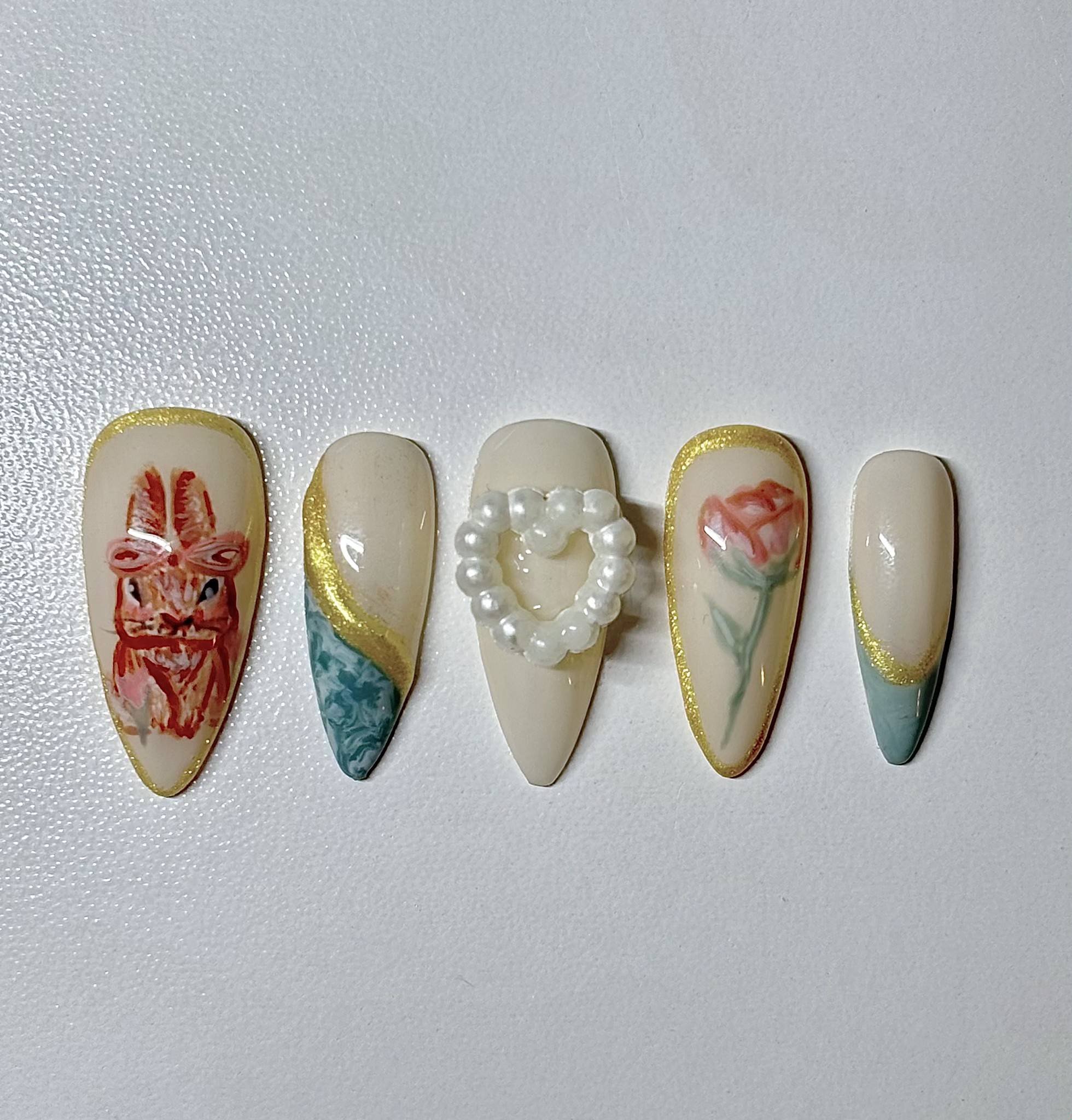 Spring Bunny Nails