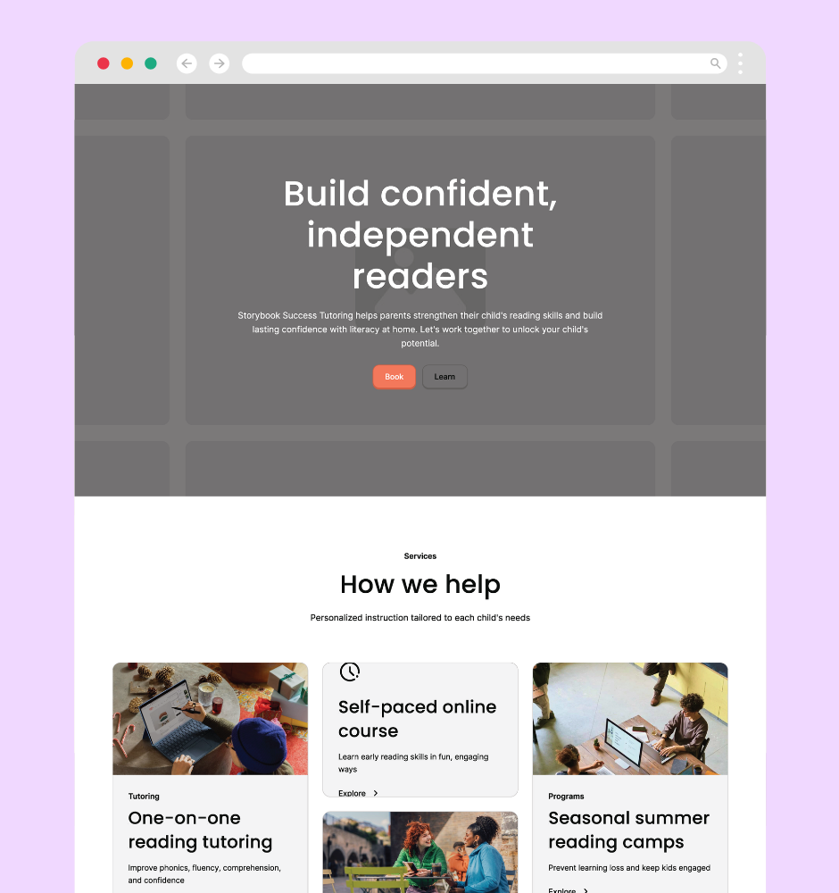 sample website content plan page layout