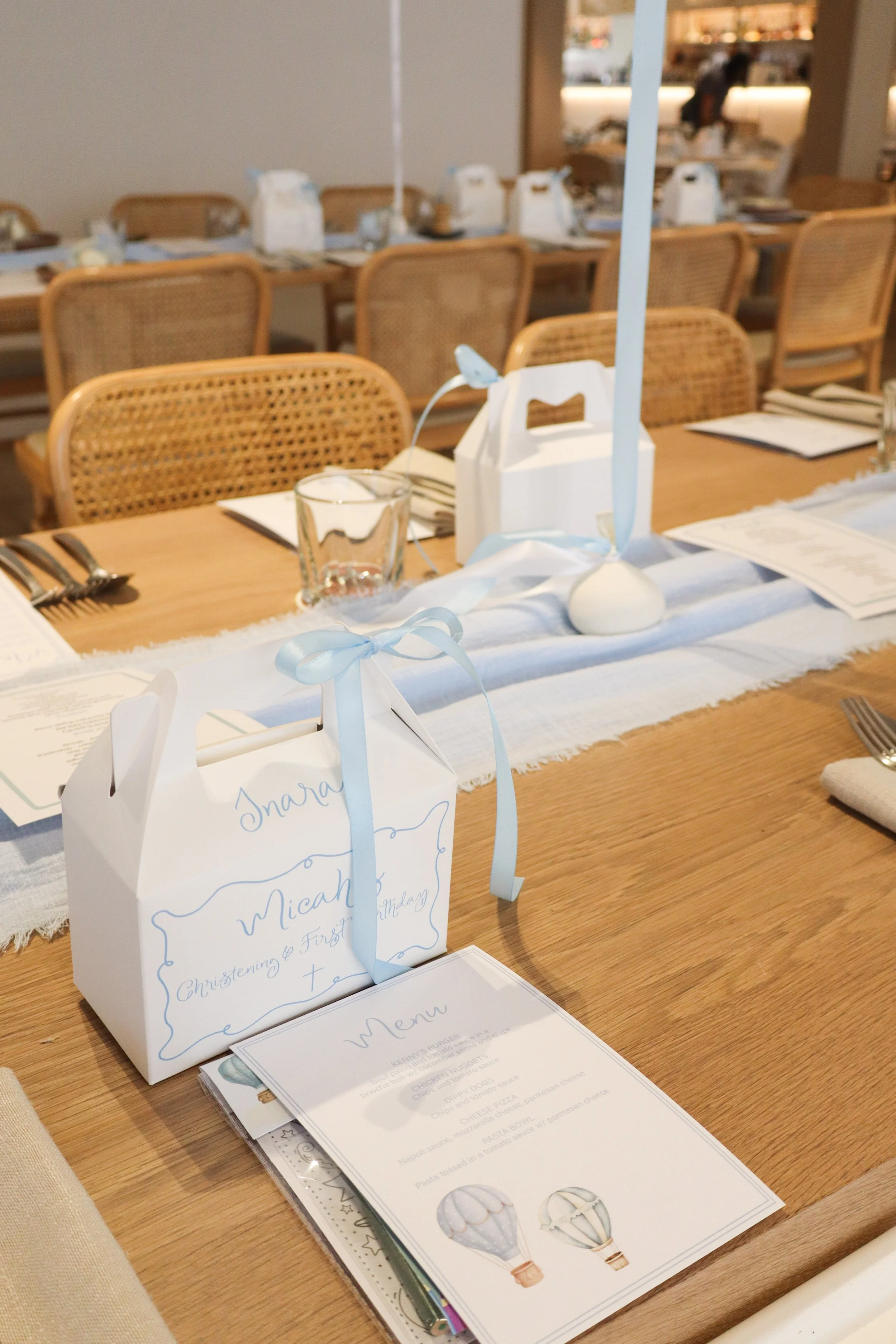 Elegant christening & baptism venue setup at The Hilton Hotel