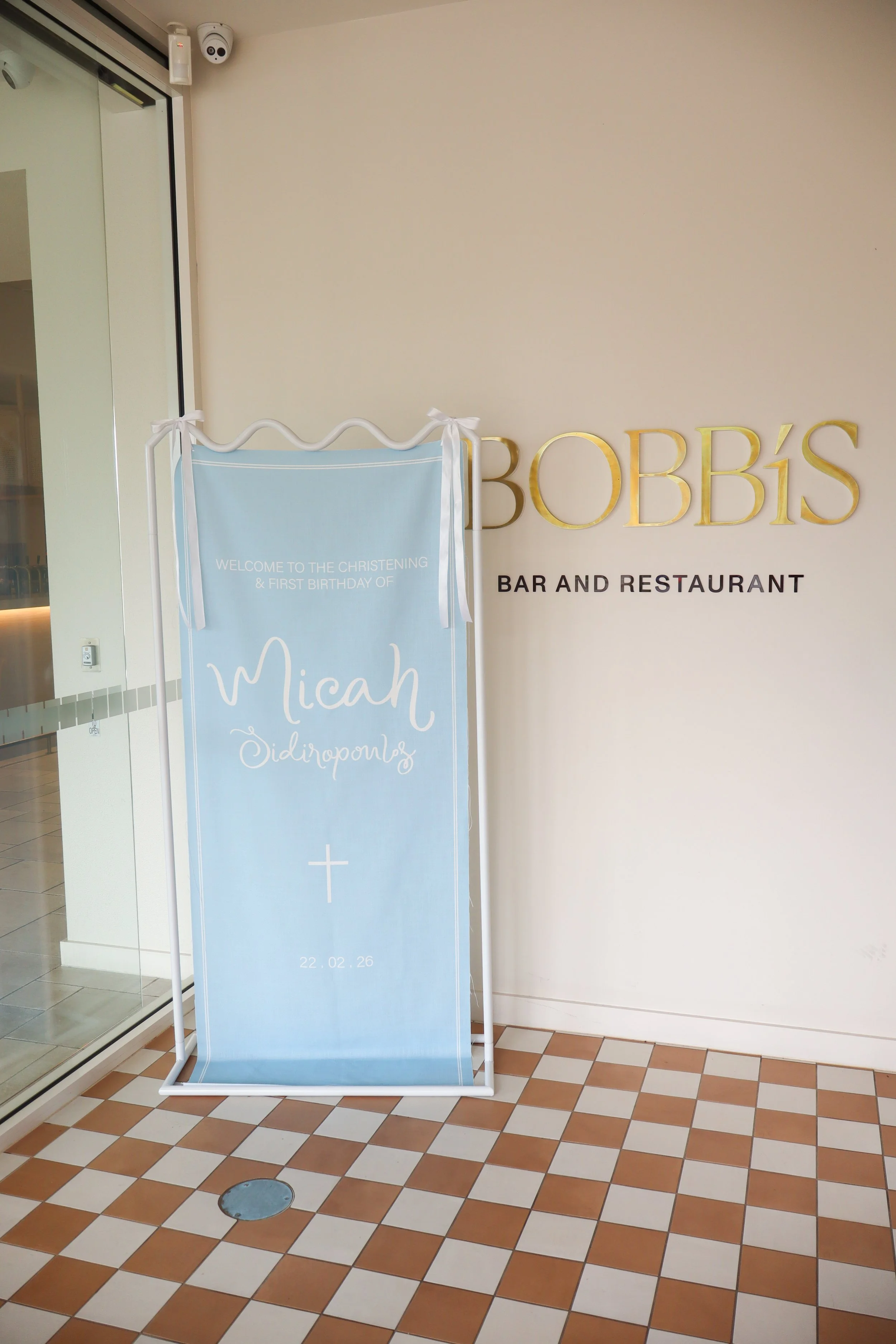 Elegant christening & baptism venue setup at The Hilton Hotel