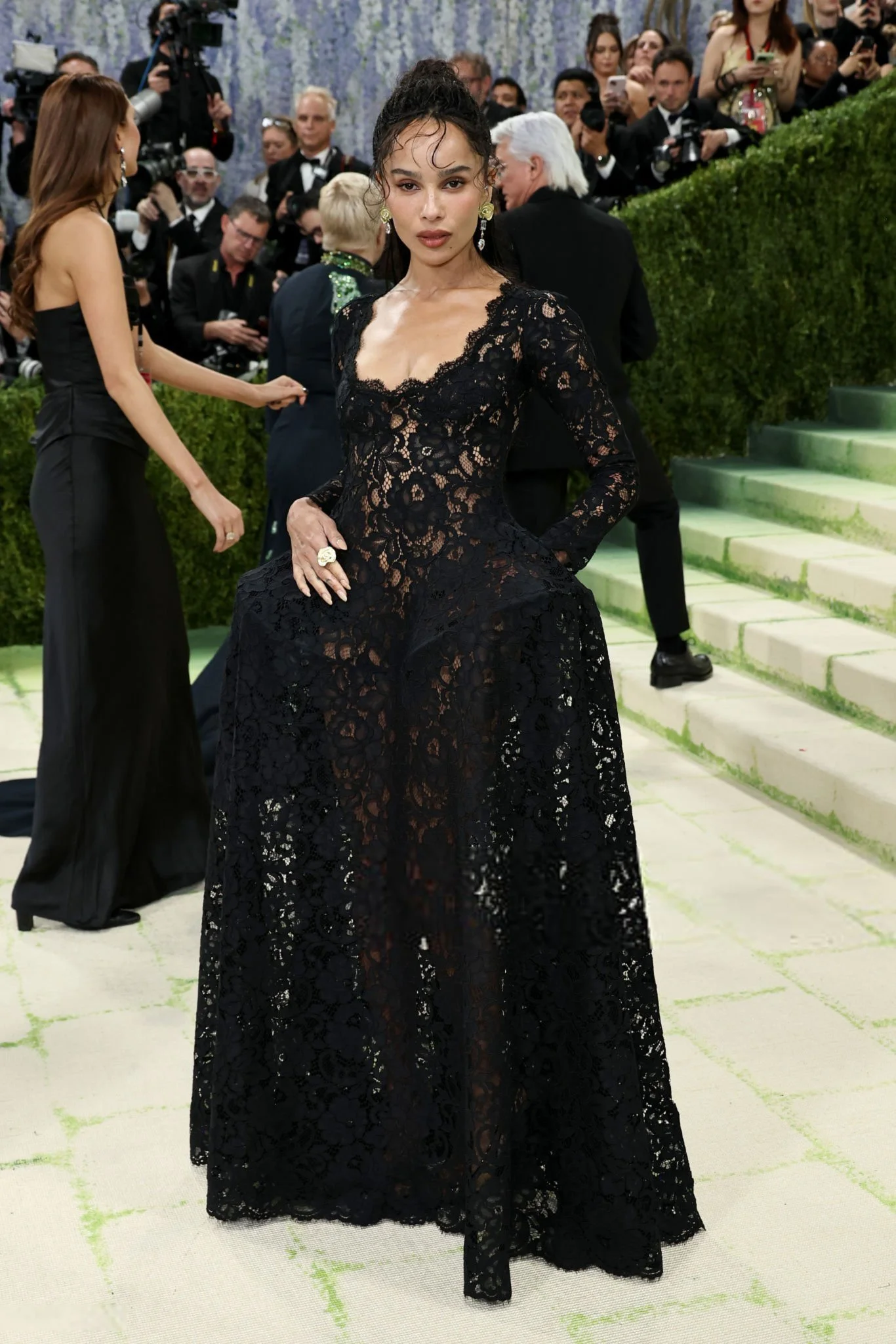 Zoë Kravitz wearing Saint Laurent