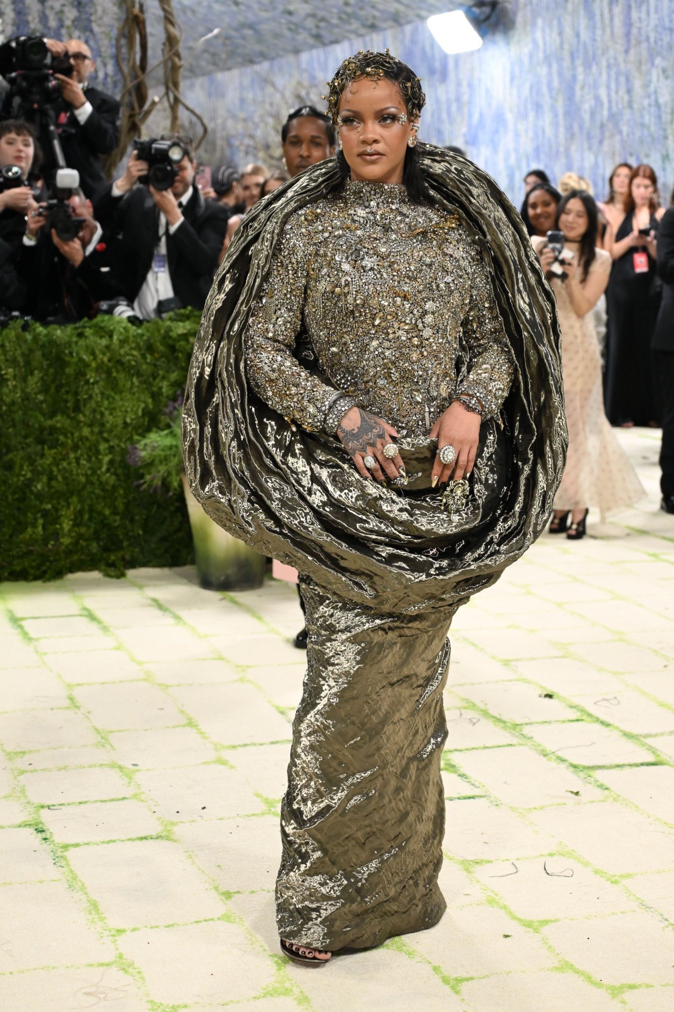 Rihanna wearing Custom Maison Margiela