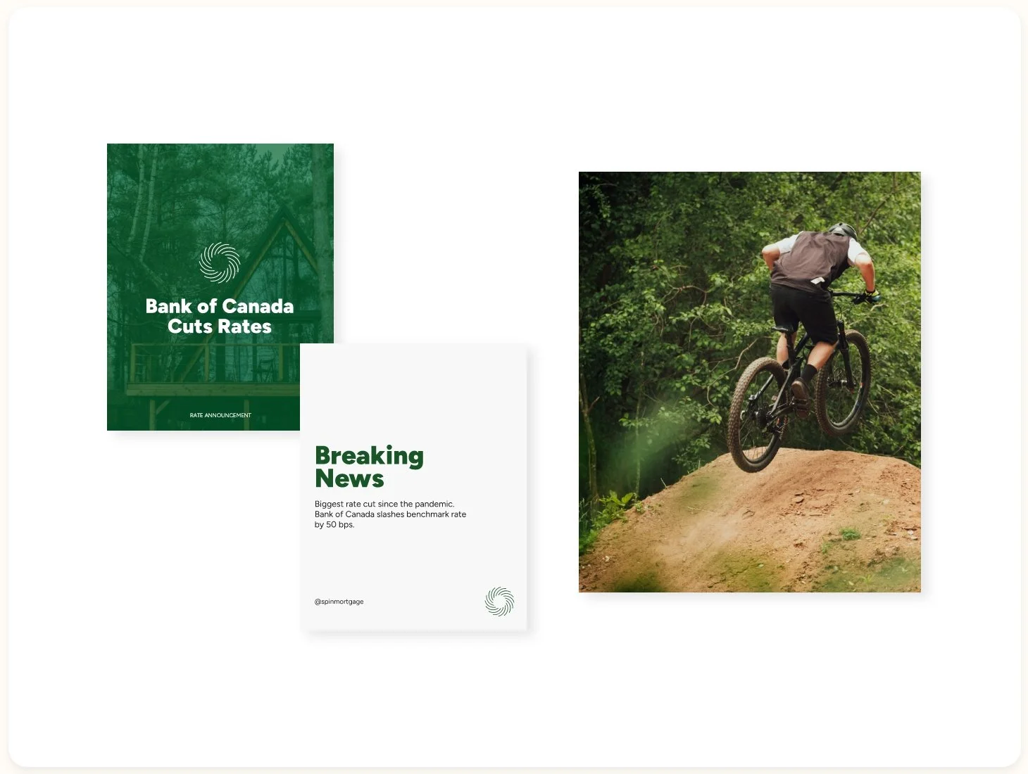 An image of social media graphic examples for Spin Mortgage