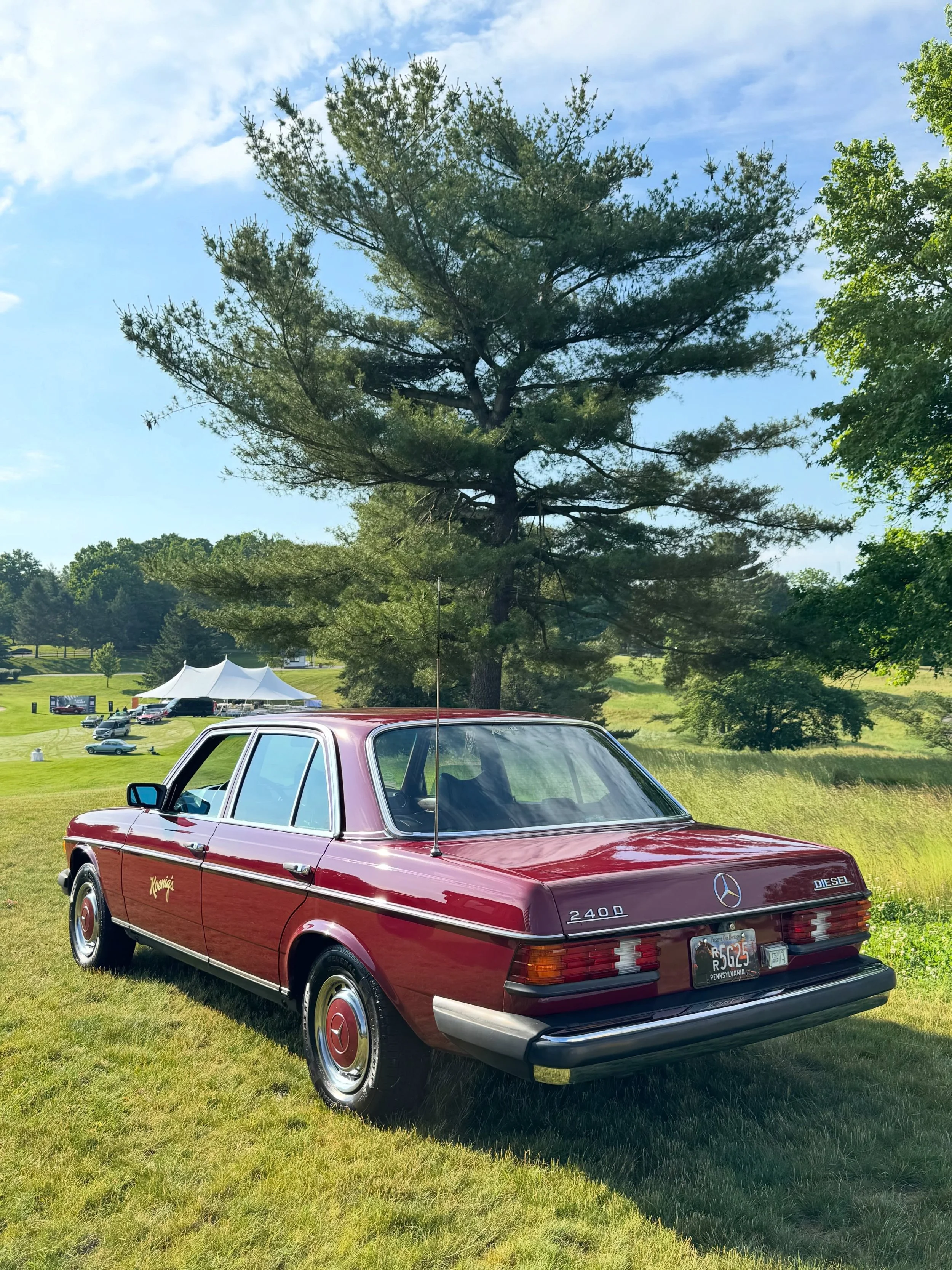 We are very grateful to have been a part of the @phillyconcours over the weekend! There were lots of incredible &amp; rare vehicles on display and our 240D had her chance to shine on the lawn with them! It was nice meeting everyone who stopped by our
